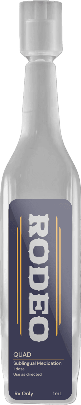 Rodeo Meds 4-in-1 sublingual ED chew bottle